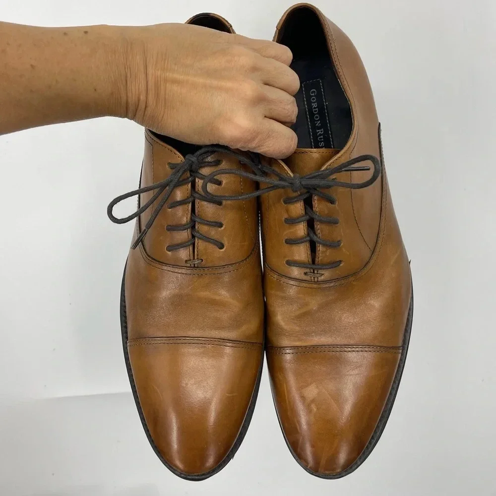 Gordon Rush Oxford leather shoes 12 lace ups